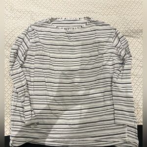 Lululemon black and white striped long sleeve